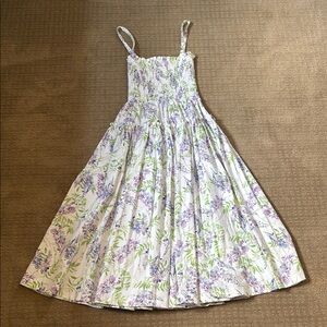 Floral Dress in Purple and Green